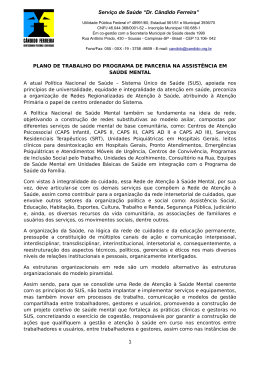 1&ordm; Plano - Servi&ccedil;o de Sa&uacute;de Dr. C&acirc;ndido Ferreira