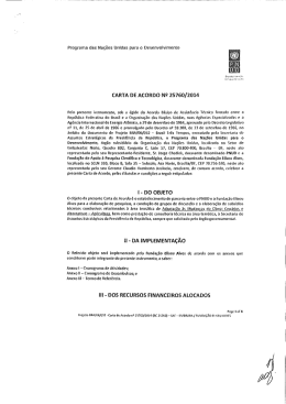 Carta de acordo n&ordm; 25760 &ndash; Agricultura