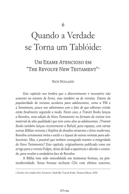 Quando a Verdade se Torna um Tabl&oacute;ide: