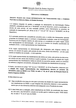 Eleição dos Membros da Comissão Paritária em 2010