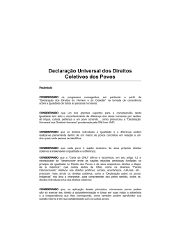 Declaração Universal dos Direitos Coletivos dos Povos