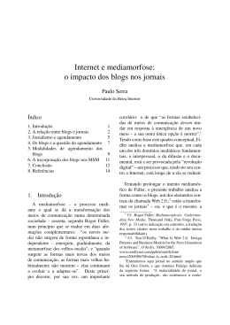 Internet e mediamorfose - BOCC - Universidade da Beira Interior