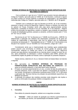 NORMAS INTERNAS DE PROTE&Ccedil;&Atilde;O DA