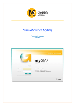 Manual Prático MyGiaf - Faculdade de Medicina da Universidade de