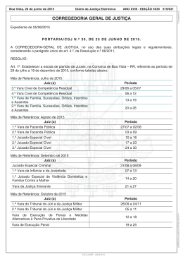 portaria/cgj n. 30, de 25 de junho de 2015