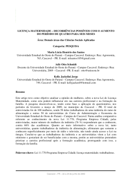 LICEN&Ccedil;A-MATERNIDADE &ndash; DECORR&Ecirc;NCIAS
