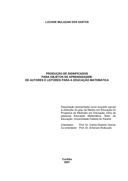 PRODU&Ccedil;&Atilde;O DE SIGNIFICADOS PARA OBJETOS DE
