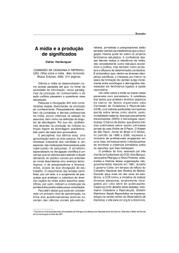 A m&iacute;dia e a produ&ccedil;&atilde;o de significados