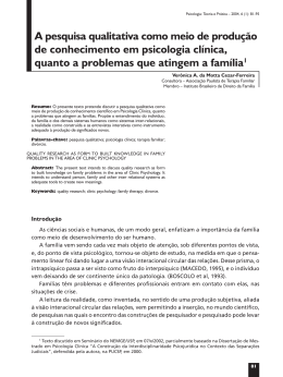A pesquisa qualitativa como meio de produ&ccedil;&atilde;o de