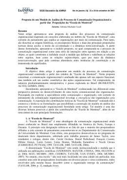 Proposta de um Modelo de An&aacute;lise do Processo de