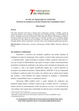 EU SOU, EU TRABALHO, EU CONSUMO