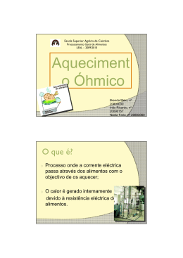 Aquecimento &Oacute;hmico PPT tarde