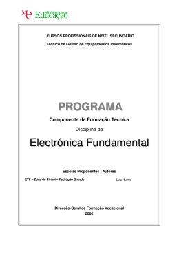 PROGRAMA Electr&oacute;nica Fundamental