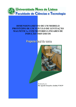 dimensionamento de um modelo prot&oacute;tipo de um ve&iacute;culo de