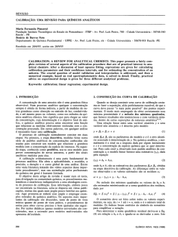 calibra&ccedil;&atilde;o: uma revis&atilde;o para qu&iacute;micos anal&iacute;ticos
