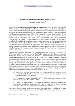 Revolu&ccedil;&atilde;o Industrial: um breve ensaio cr&iacute;tico