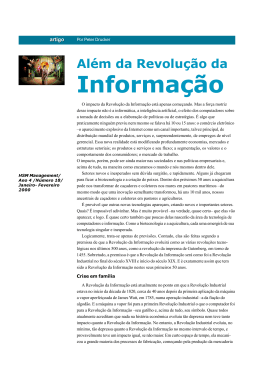 Al&eacute;m da Revolu&ccedil;&atilde;o da Informa&ccedil;&atilde;o