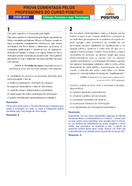 Resolu&ccedil;&atilde;o: Tema bem atual sobre a Terceira Revolu&ccedil;&atilde;o Industrial