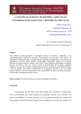 A CONCEP&Ccedil;&Atilde;O MARXISTA DE HIST&Oacute;RIA: ASPECTOS