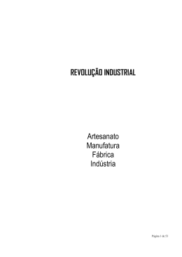 revolução industrial: artesanato, manufatura