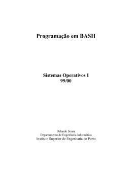 Programação em BASH - Departamento de Engenharia Informática