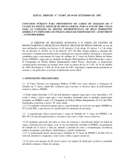1 EDITAL DRH/CRS N&ordm; 15/2007, DE 04 DE SETEMBRO