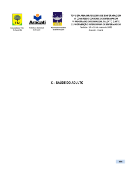 x &ndash; sa&uacute;de do adulto - Associa&ccedil;&atilde;o Brasileira de Enfermagem Se&ccedil;&atilde;o