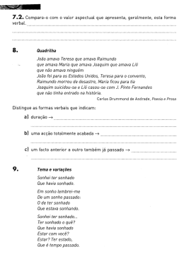 7.2. Compara-o com o valor aspectual que apresenta, geralmente