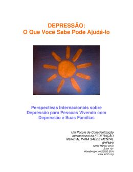 DEPRESS&Atilde;O: O Que Voc&ecirc; Sabe Pode Ajud&aacute;-lo