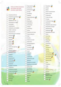 indica as ofertas exclusivas de produtos que pode encontrar neste
