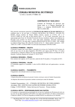 contrato n.º 020/2013 - Portal da Câmara Municipal de Itiruçu