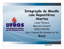 Integra&ccedil;&atilde;o do Moodle dom Reposit&oacute;rios Abertos