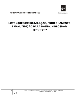 instru&ccedil;&otilde;es de instala&ccedil;&atilde;o, funcionamento e manuten&ccedil;&atilde;o para bomba
