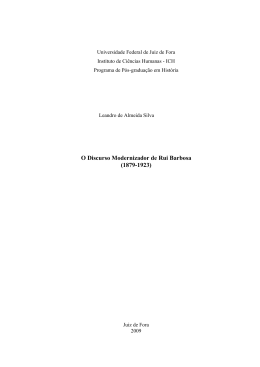 O Discurso Modernizador de Rui Barbosa