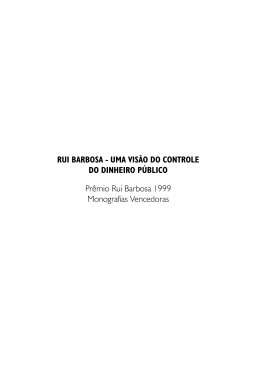 Pr&ecirc;mio Rui Barbosa 1999 - Tribunal de Contas da Uni&atilde;o