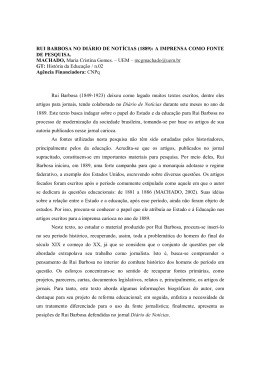 RUI BARBOSA NO DI&Aacute;RIO DE NOT&Iacute;CIAS (1889)