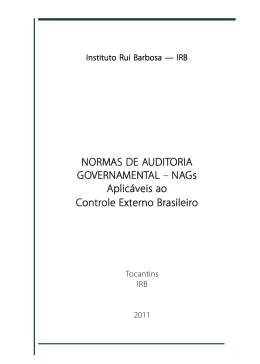 NORMAS DE AUDITORIA GOVERNAMENTAL – NAGs