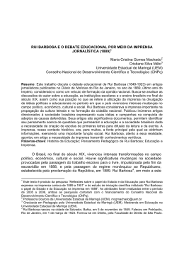 RUI BARBOSA E O DEBATE EDUCACIONAL POR MEIO DA
