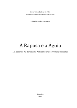 A Raposa e a &Aacute;guia - PPGH - UFBA