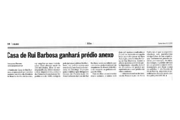 Casa de Rui Barbosa ganhará prédio anexo