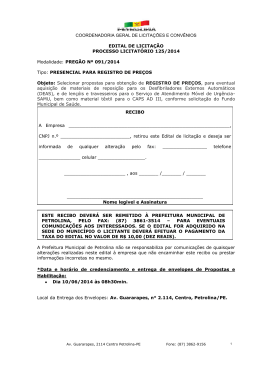 EDITAL DE PREG&Atilde;O (PRESENCIAL)