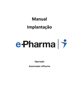 Manual de Uso do Autorizador E-Pharma