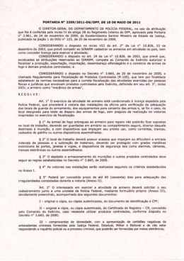 Portaria 2259/11-DPF