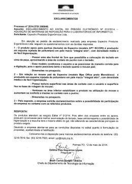 Esclarecim de Licita&ccedil;&atilde;o