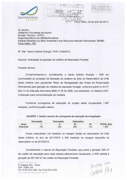0169 - IBAMA RondÃ´nia - GeraÃ§Ã£o de crÃ©ditos de reposicao
