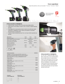 06 Furar e aparafusar Aparafusadoras de acumulador T 12+3, T 15+