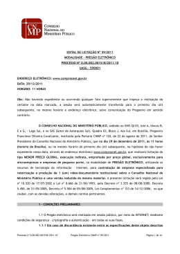 preg&atilde;o eletronico 59 - 2011 - Conselho Nacional do Minist&eacute;rio P&uacute;blico