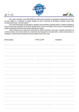 Nós, abaixo-assinados, vimos REQUERER providências para