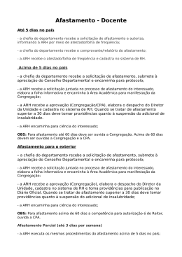 Procedimentos para afastamentos