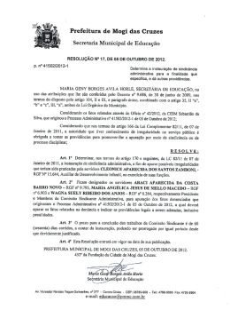 Determina a instaura&ccedil;&atilde;o de sindic&acirc;ncia administrativa para a